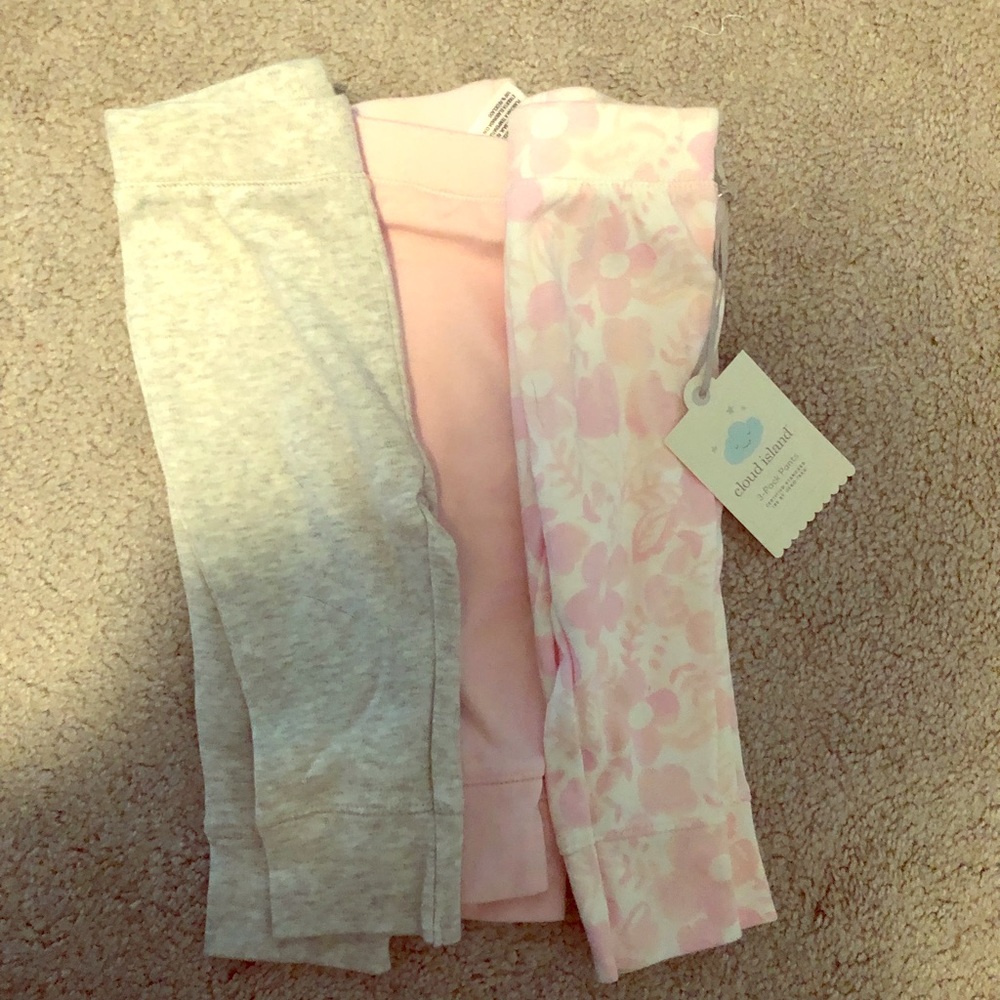 NWT 3-6 month long pants (5 pairs total)